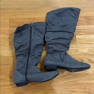 Stylish Over the Knee Gray Boots